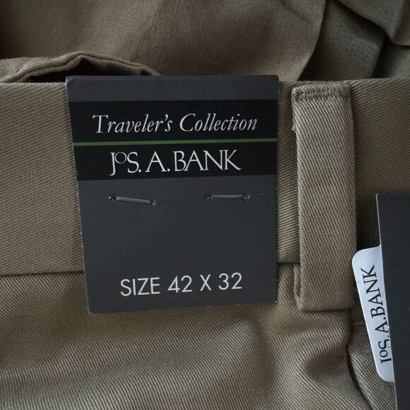 New JoS. A. Bank Travelers Brushed Twill Pant Wrinkle Resistant Mens Size 42x32 - Picture 4 of 8